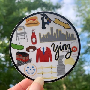 Iconic All About Pittsburgh Sticker or Magnet | Pittsburgh gift | Mae Street Designs vinyl sticker | laptop sticker | planner sticker