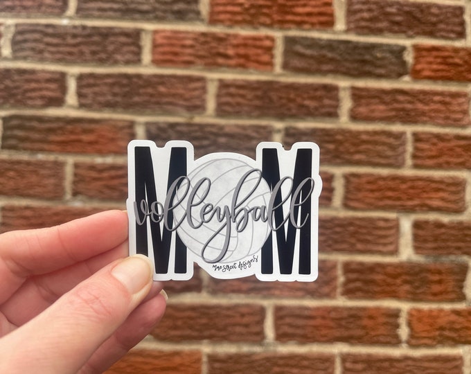 Volleyball Mom Sticker or Magnet | Mae Street Designs