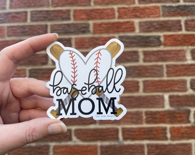 Baseball Grandma Sticker or Magnet | Mae Street Designs