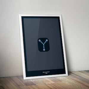 Powrót do przyszłości - minimalistyczny plakat filmowy