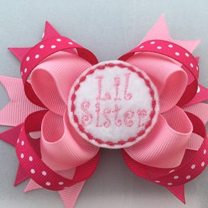 Big, Middle or Little Sister Bow you choose one Big Sister hairbow middle Sister Hairbow Little Sister Hairbow image 4