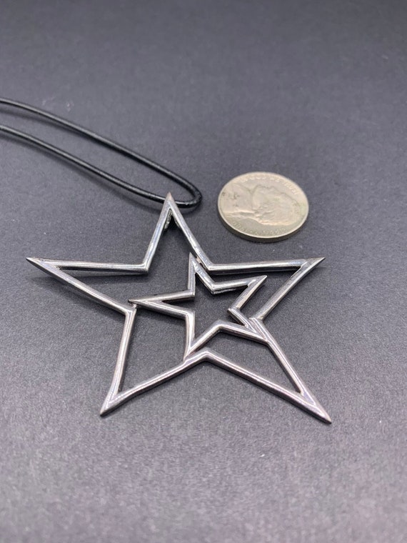 Sterling Double Star Pendant