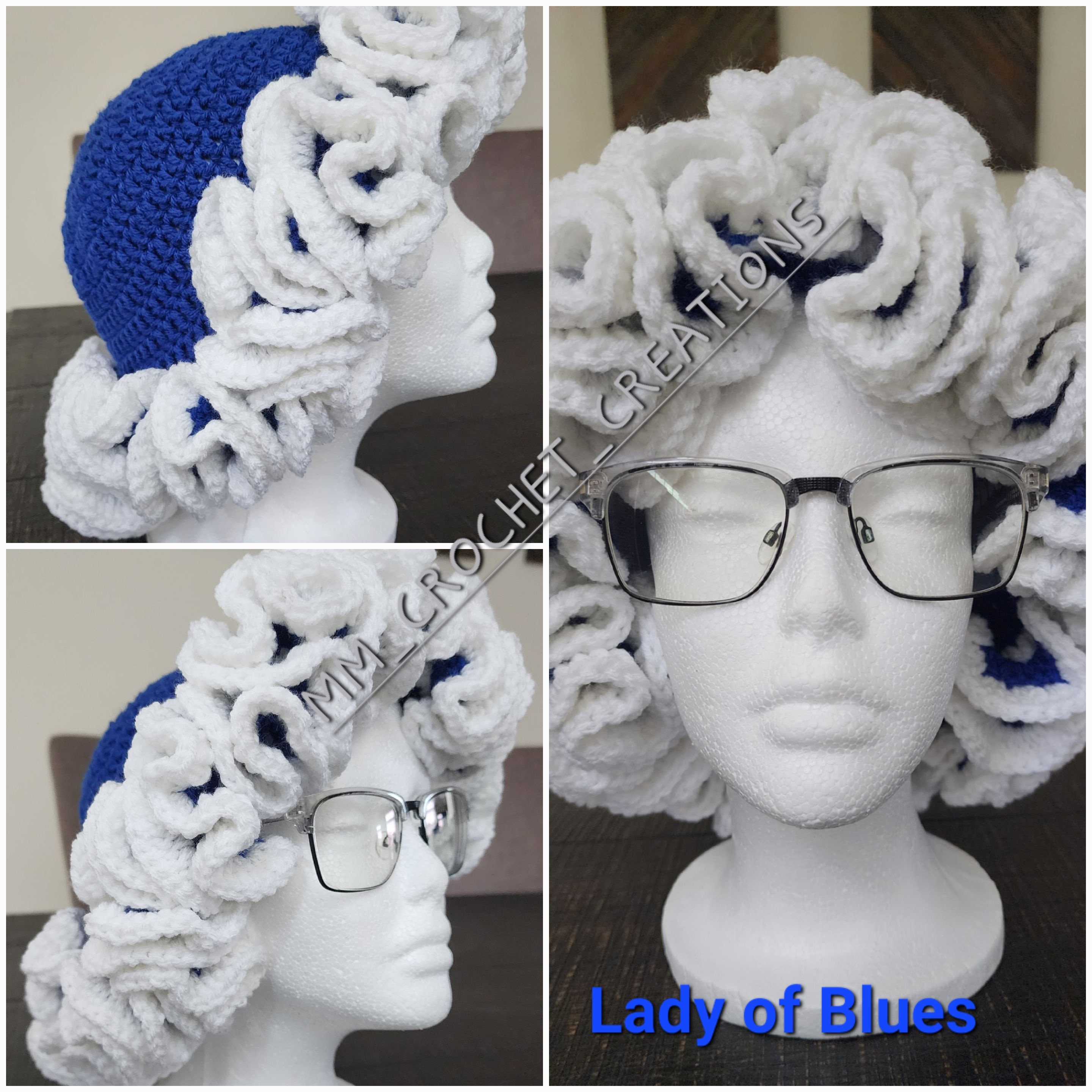 Handmade Ruffle Hat Lady of Blues Etsy
