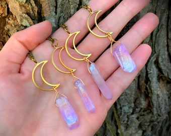 Moon Aura Quartz Necklace