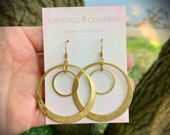 Brass Hoop Earrings