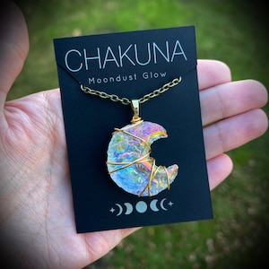 Moon Angel Aura Quartz Necklace image 1