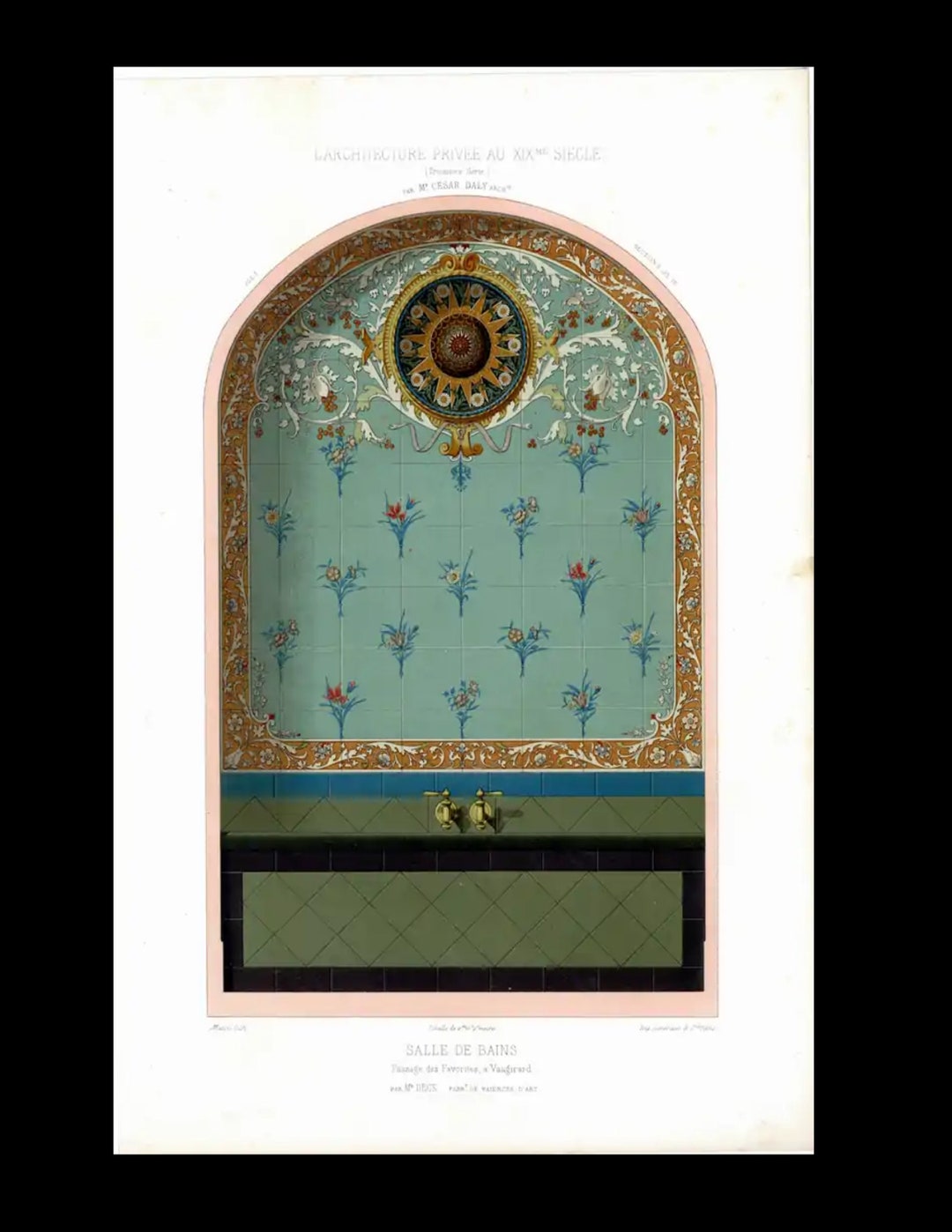 Antique 19th Century Interior Decoration L'architecture Privée Au Xixe