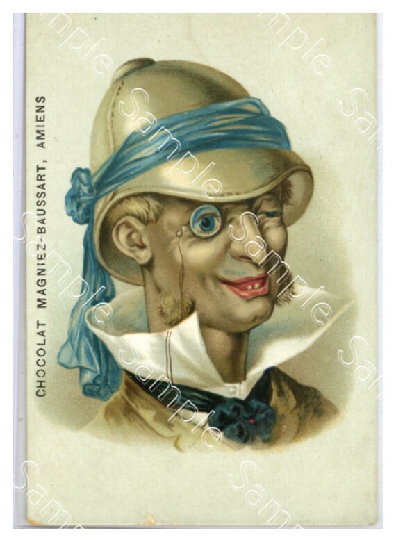 Antique Victorian Trade card chromo French man