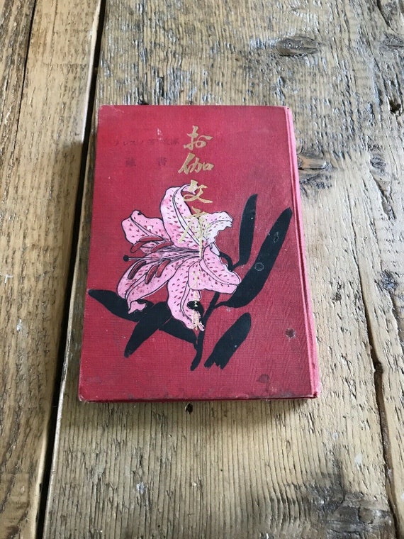 Japanese antique vintage children story book lots of lithograph prints