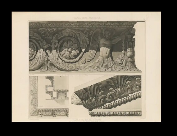 Hector D'Espouy Fragments d'architecture antique engraving