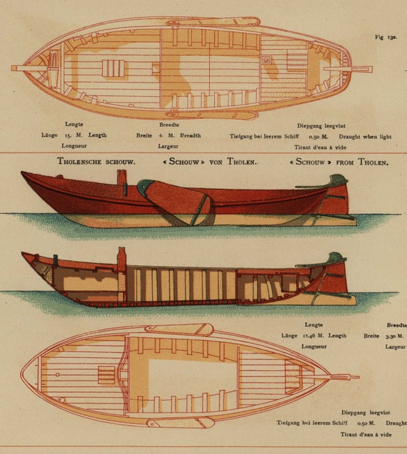 19th century,colored lithograph print,boats,original art,authentic plate,boat making