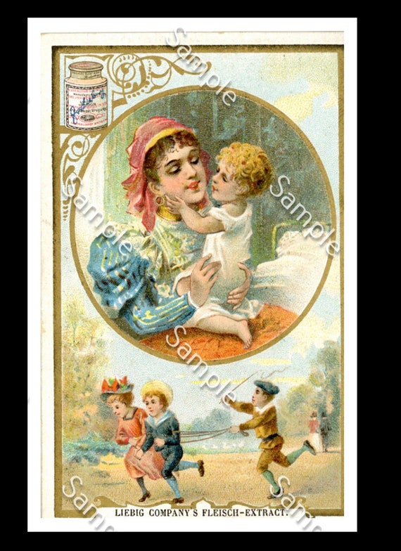 Liebig Victorian Trade card  children  Img0032