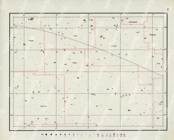 Vintage original Cosmos space First cosmic flight Atlas astronomy map Star Astronomy Chart