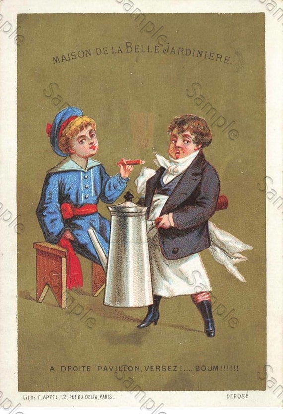 Rare  Victorian Trade card children in costumes