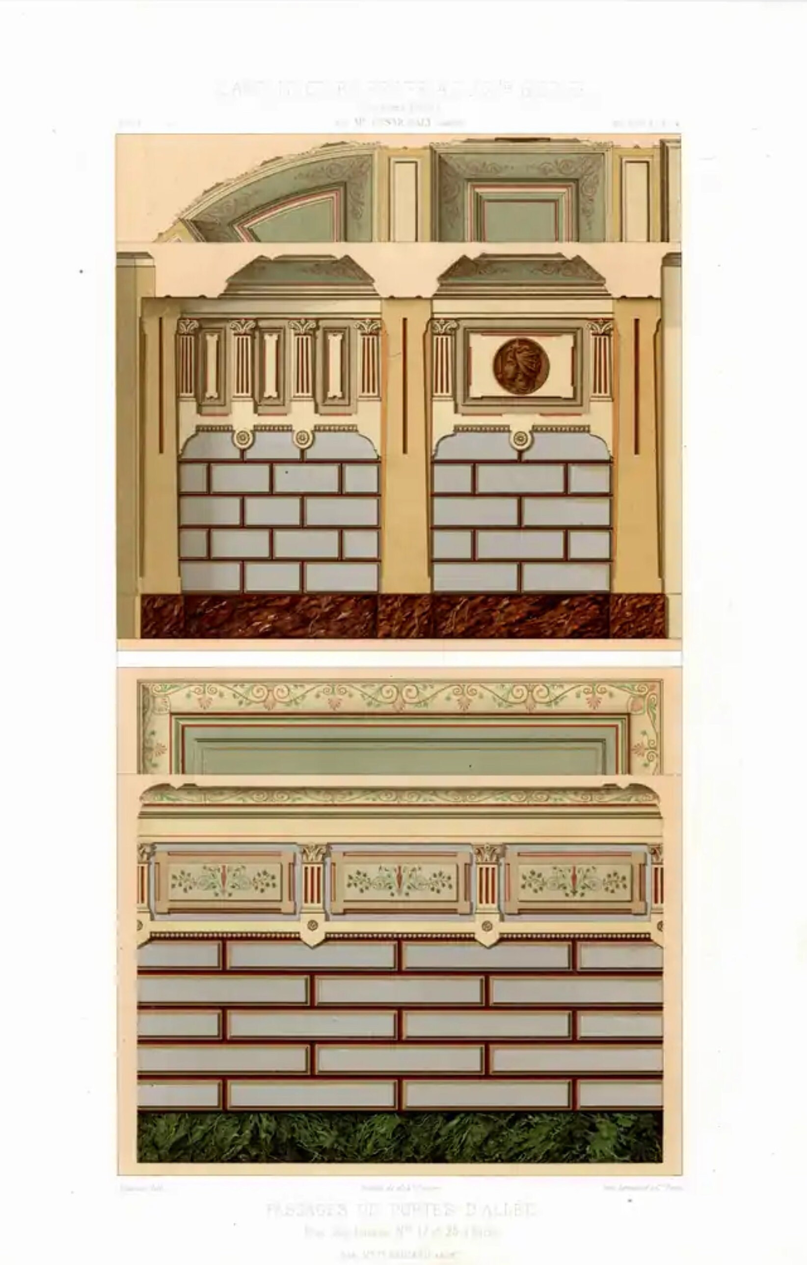 Antique 19th Century Interior Decoration L'architecture Privée Au Xixe