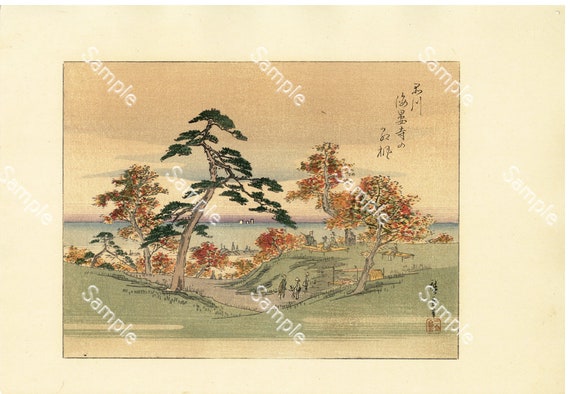 Rare Hiroshige  Japanese Woodblock Print