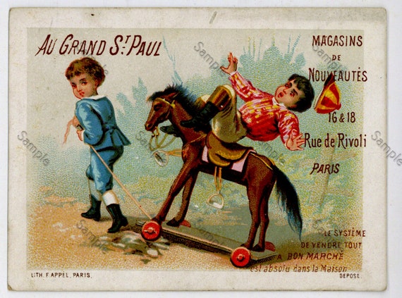 Antique Victorian Trade card chromo Children