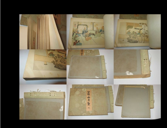 Antique and rare Gishi Taikan 47 Ronin Taisho Era 3 Complete volume books Heaven Earth Appendix Lithograph Ako
