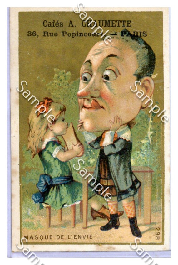 Victorian Trade card chromo collectors card Whimsical