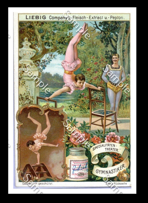 Liebig Victorian Trade card  theater gymnastics  Img0021
