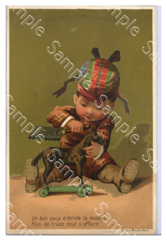 Rare  Victorian Trade card  Baby