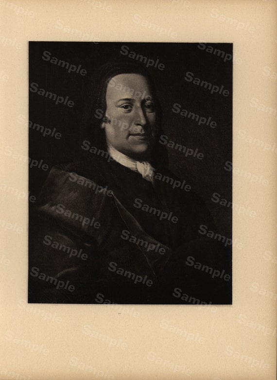 19th Century original antique portrait of Nikolaus Ludwig Large size black and white Lithograph