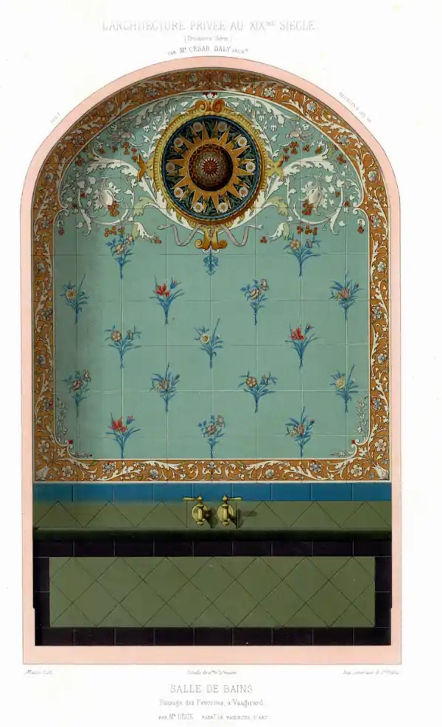 Antique 19th Century Interior Decoration L'architecture Privée Au Xixe