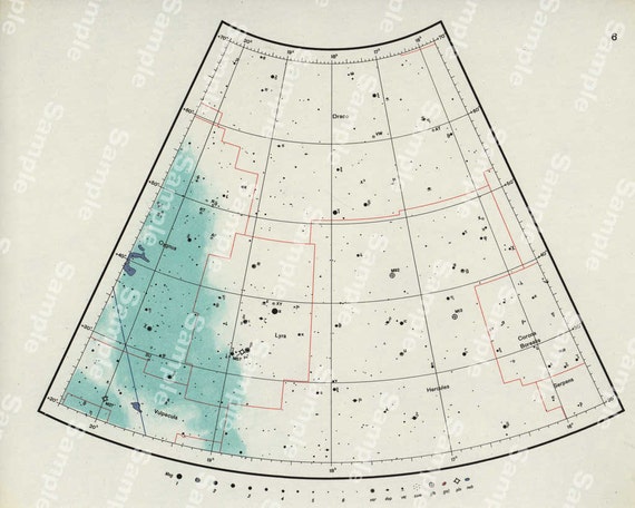 Vintage original Cosmos space First cosmic flight Atlas astronomy map Star Astronomy Chart