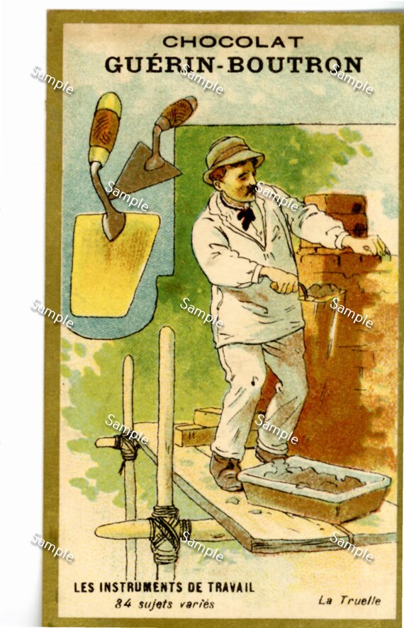 Antique Victorian Trade card chromo Guerin Boutron