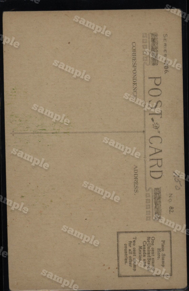 1900 Antique Santa Post Card From 1900/'s Original And Rare Greetings Joyous Christmas USED Card In a plastic sleeve Rare