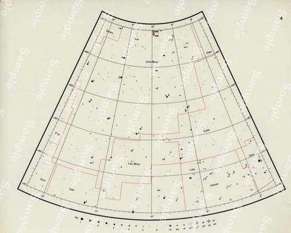 Vintage original Cosmos space First cosmic flight Atlas astronomy map Star Astronomy Chart