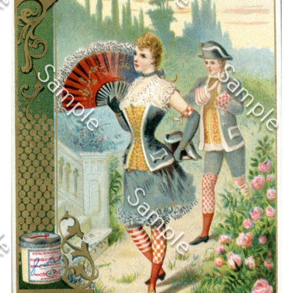 Liebig Victorian Trade card  Italienische Masken img0044