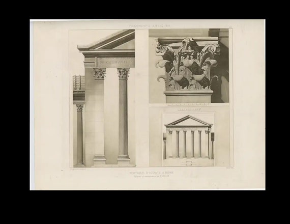 Hector D'Espouy Fragments d'architecture antique engraving