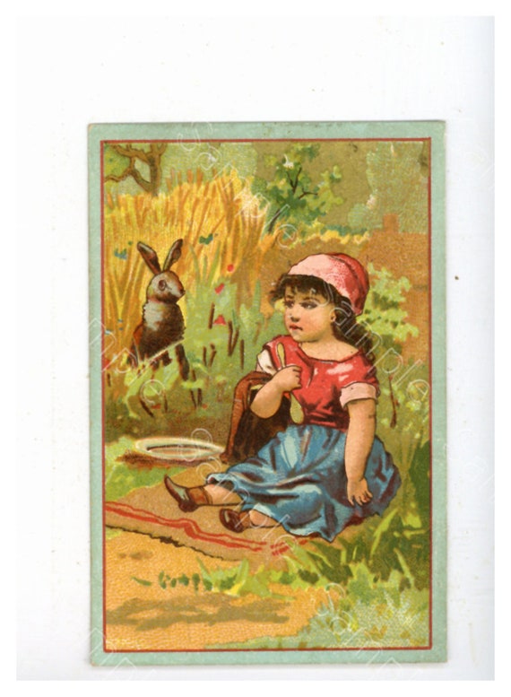 Antique Victorian Trade card chromo children