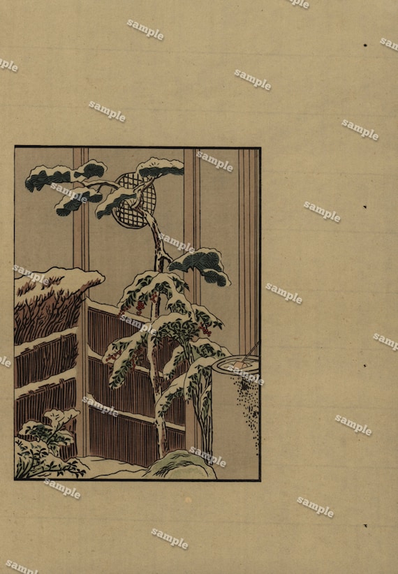 1920  Woodblock  print from master Kitagawa Utamaru Large folio size
