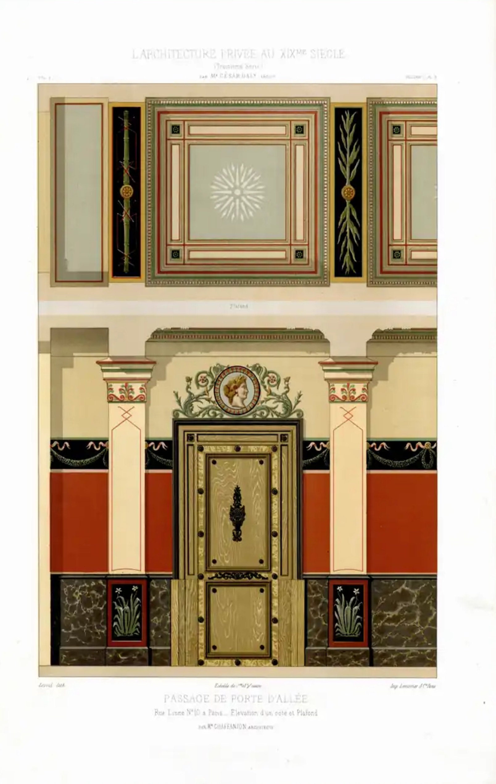 Antique 19th Century Interior Decoration L'architecture Privée Au Xixe ...