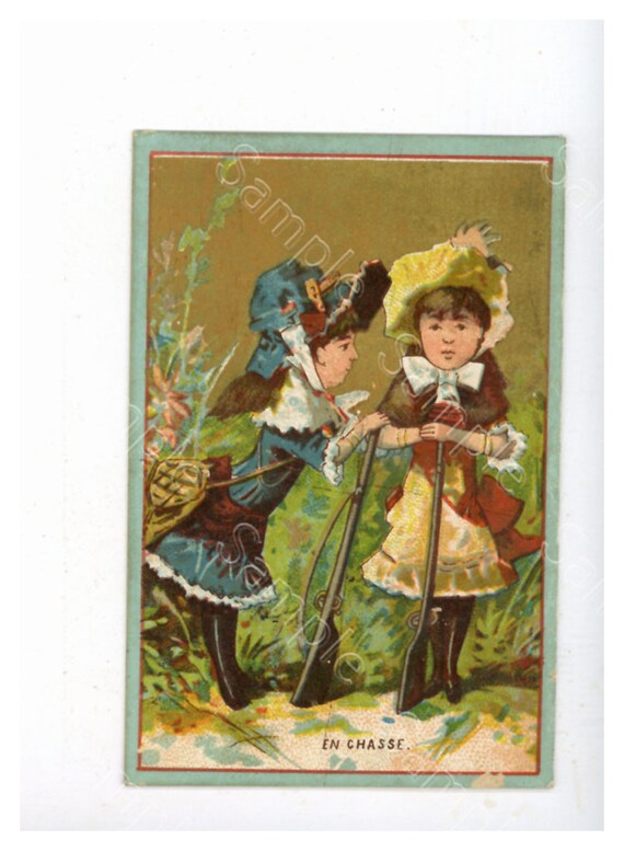 Antique Victorian Trade card chromo children