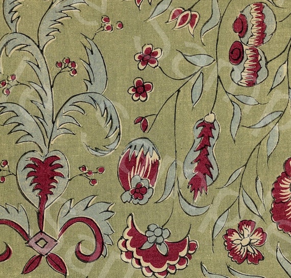 19th century Antique woodblock Japanese Pattern print