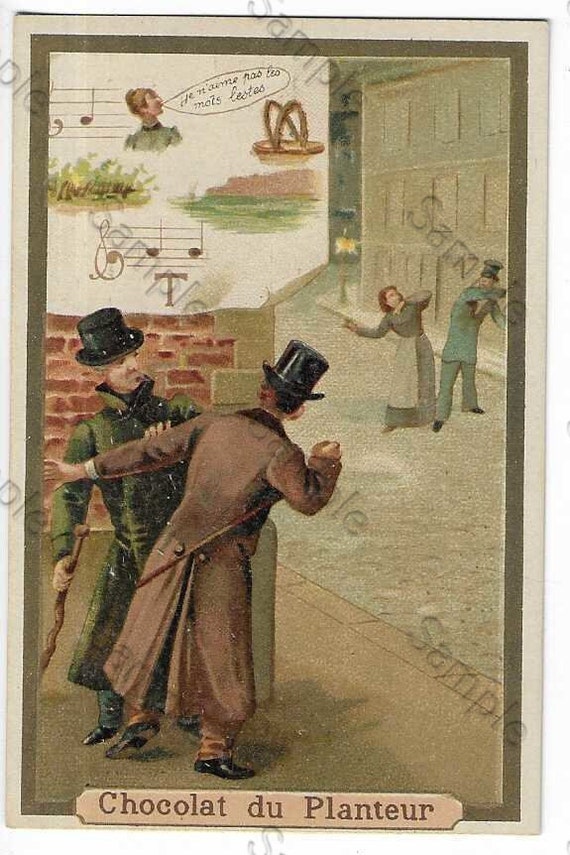 Rare  Victorian Trade card  people