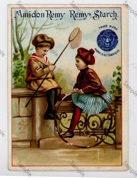 Antique Victorian Trade card chromo Children