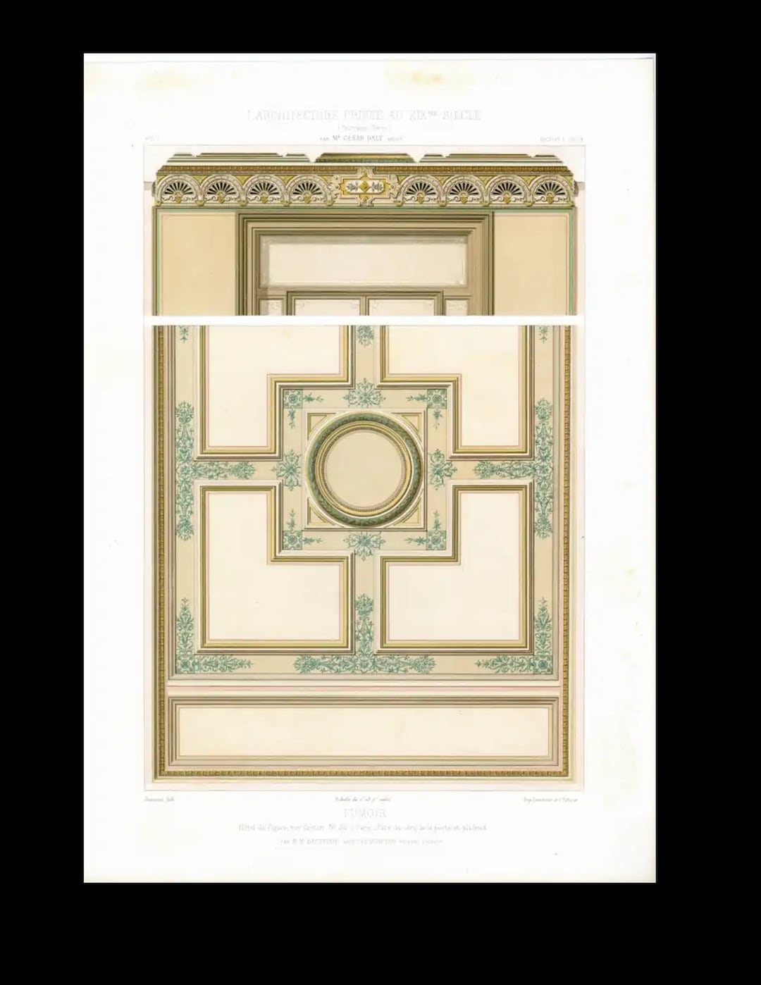 Antique 19th Century Interior Decoration L'architecture Privée Au Xixe