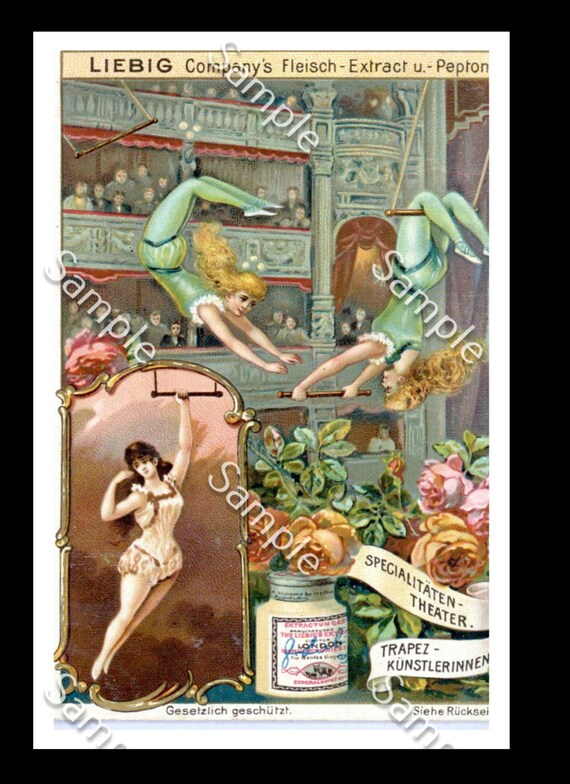 Liebig Victorian Trade card  theater show  Img0023