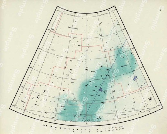 Vintage original Cosmos space First cosmic flight Atlas astronomy map Star Astronomy Chart