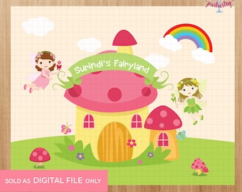 Garden Fairies Backdrop Banner - Printable Backdrop Banner