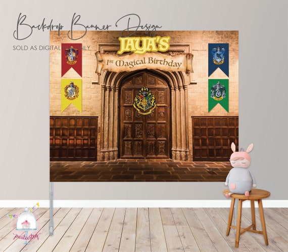 School of Magic Backdrop Banner - Printable Backdrop Banner Il_570xn