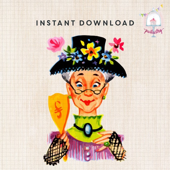 Vintage Old Maid Clipart Il_570xn