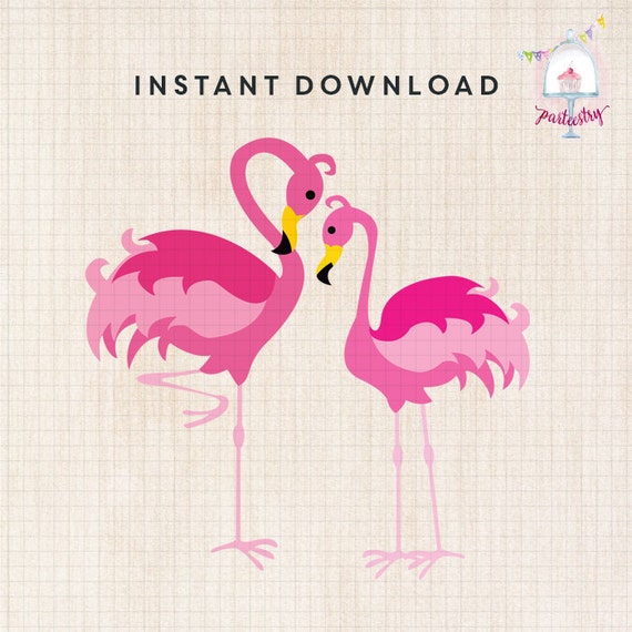 Pink Flamingos Clipart Il_570xn