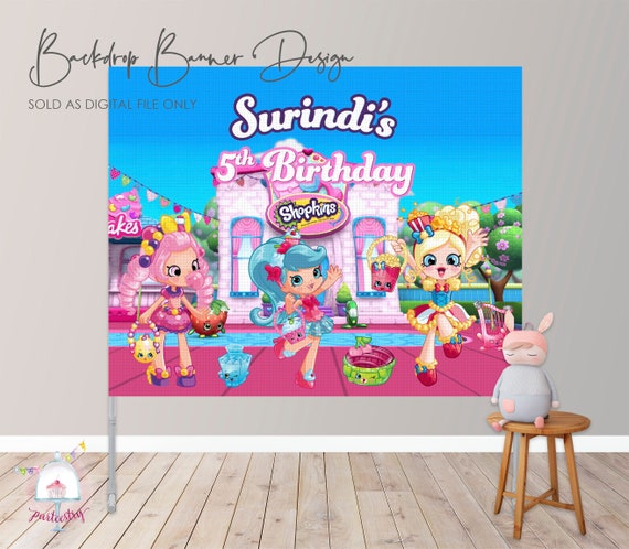 Shopkins Backdrop Banner - Printable Backdrop Banner Il_570xn