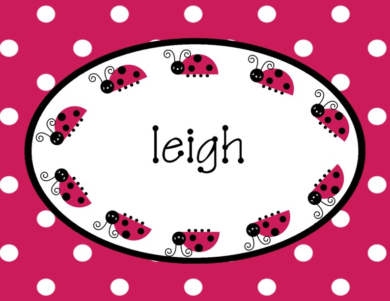 Personalized Folded Note Cards For Girls size A2 Butterflies and Lady Bugs