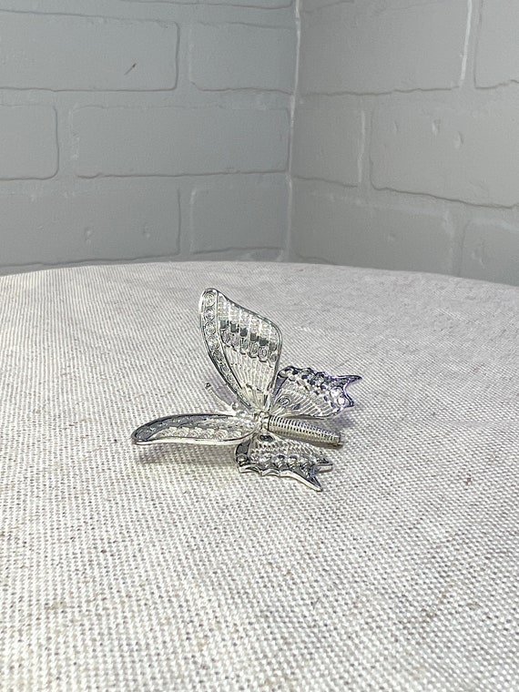 Vintage Butterfly Brooch Pin Germany Sterling Mov… - image 2